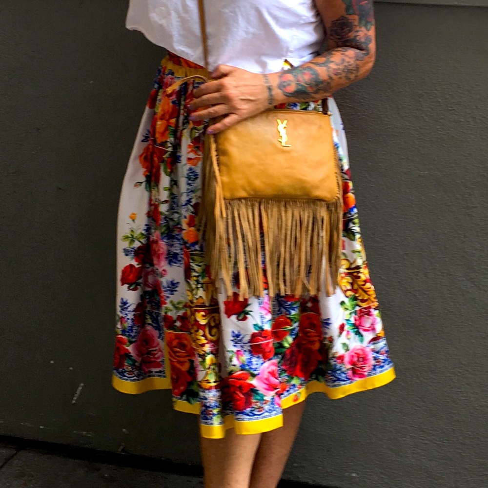 Rich silk Dolce GORGEOUS floral skirt